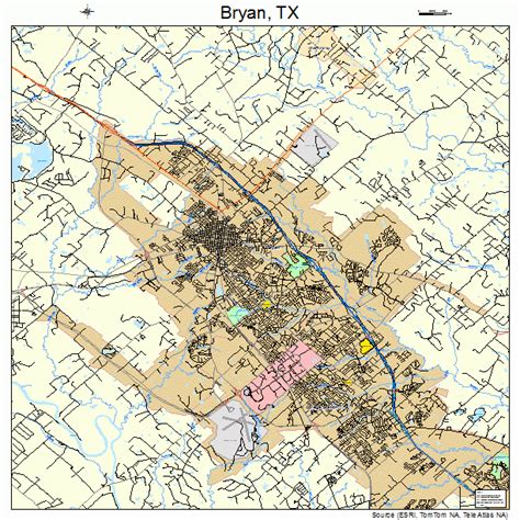 As of the 2010 census, the city had a population of. Bryan Texas Street Map 4810912