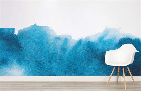 Blue Grunge Fading Paint Wallpaper Mural Hovia Uk Painting