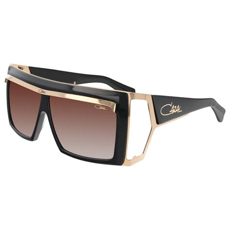 Cazal Vintage 300 Legendary Black Gold Gradient Grey Sunglasses Cazal Eyewear Avvenice