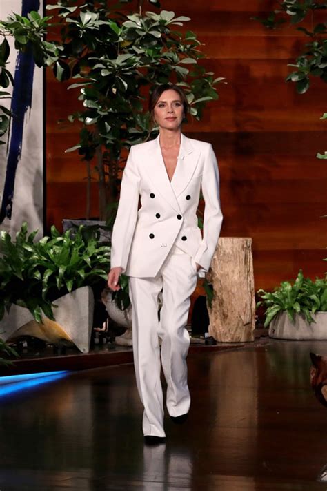 Victoria Beckhams Secret To Wearing A Suit With Flair Her Signature