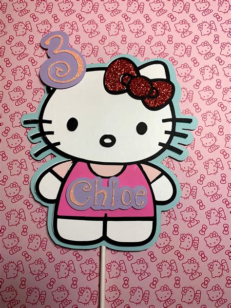 Hello Kitty Face Cake Topper Aria Art