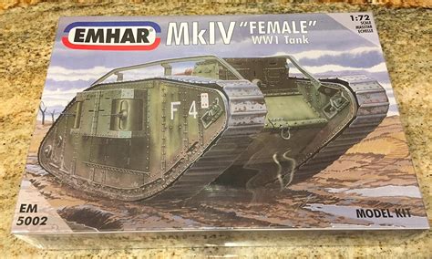 Emhar Ww1 British Mk “female” Tank 172 Plastic Model Kit Bigamart