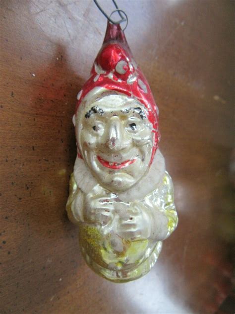Vtg Victorian Mercury Blown Glass Jester Figural Christmas Ornament Germany Antique Price