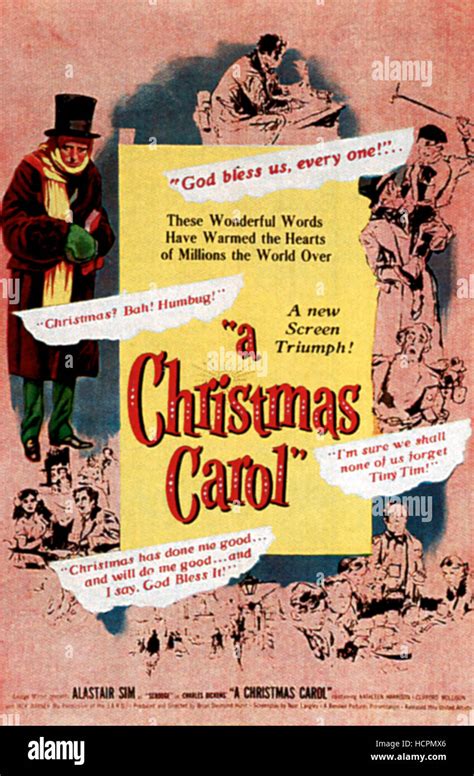 Scrooge Aka A Christmas Carol Left Alastair Sim 1951 Stock Photo