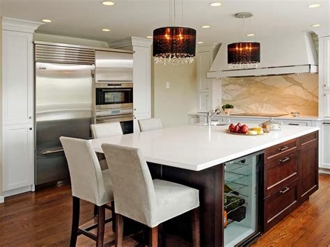 Wonderful Kitchen Islands Built In Seating With White