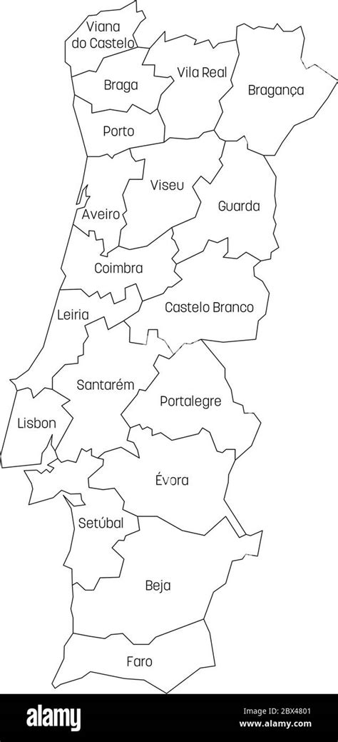 Imagen De Mapa Del Vector De Los Distritos De Portugal Y Las Porn Sex My Xxx Hot Girl