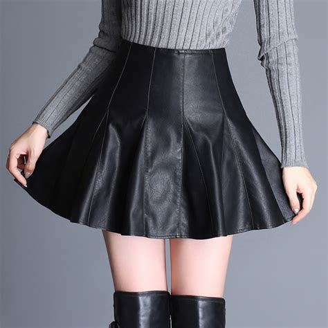 Dwayne 2017 High Quality Mini Pu Skirts Plus Size M 5xl Black Leather