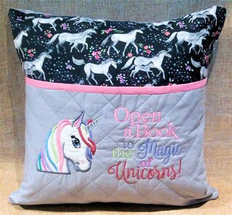 Learning new skills will give you more self esteem and you'll ask for even. Girls Child's Reading Pillow Unicorn Embroidered | Reading ...