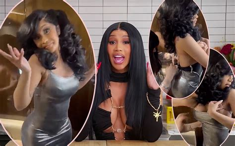 Cardi B Posts Topless Video Showing How She Fixed A Wardrobe Malfunction With A TikTok Hack