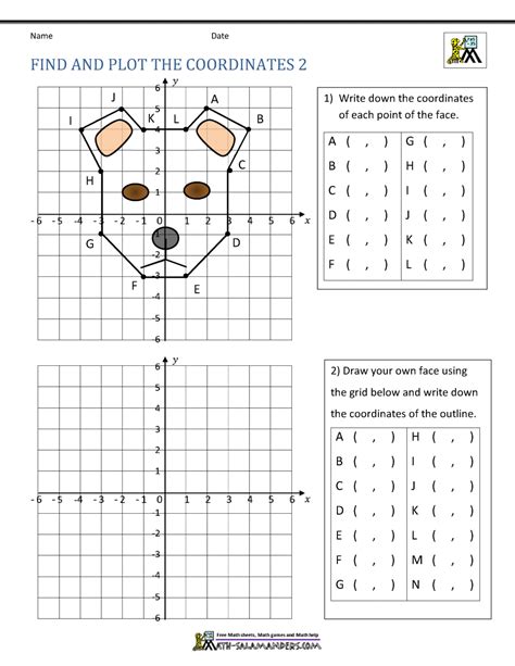 Math Coordinate Graphing Worksheet