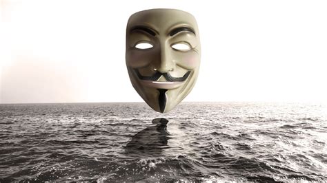 Guy Fawkes Mask Anonymous Artwork Digital Art Sea Hd Wallpaper