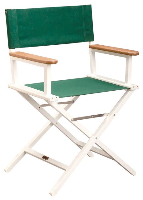 Aluminum Directors Chair In Forest Green Transitional Outdoor