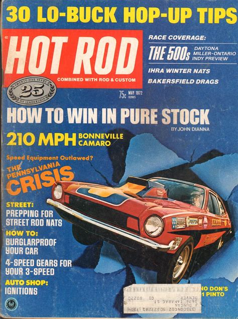 1972 Hot Rod Magazine Cover With Ford Pinto May 1972 Flickr