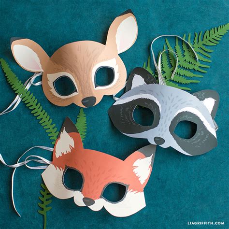 Printable Woodland Animal Masks Lia Griffith