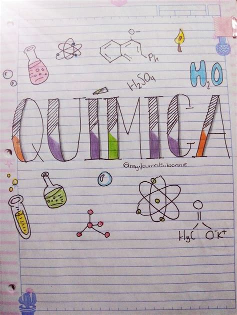 Portada De Quimica 🌸😌💖 Quimica Dibujos Portadas Caratulas De Ciencias