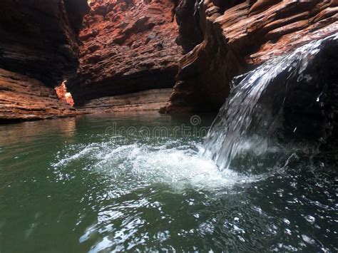 kermits pool hancock gorge in karijini national park western australia stock image image of