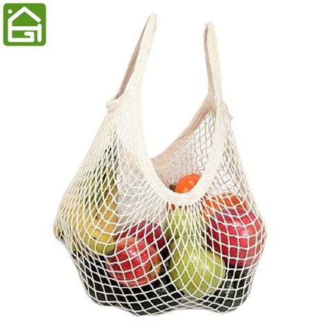 Reusable Grocery Produce Bags Cotton Mesh Ecology Market String Net