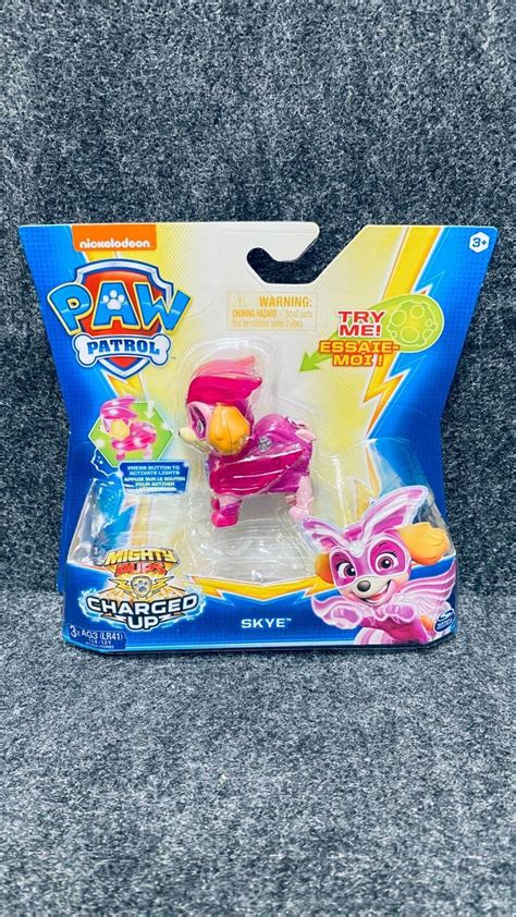 Paw Patrol Mighty Pups Charged Up Skye Collectible Figure W Light Up
