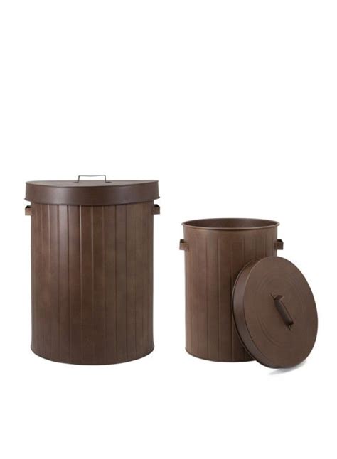 15in And 20in H Copper Rust Zinc Trash Cans Trash Cans Zinc Rust
