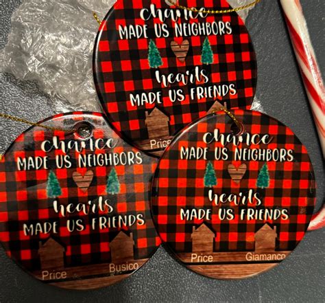 personalized neighbor ornament etsy