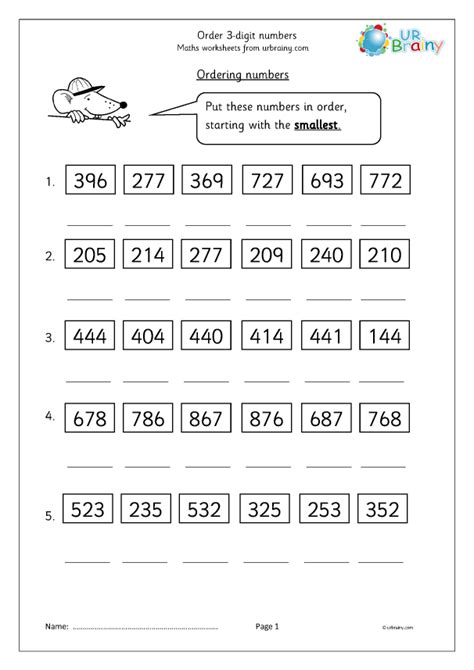 Order 3 Digit Numbers Number And Place Value By