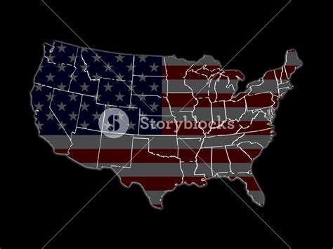 Usa Map With States Borders Royalty Free Stock Image Storyblocks
