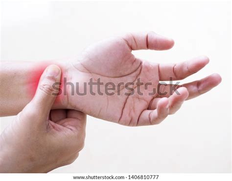 Acute Wrist Pain Office Syndrome Carpal Foto De Stock 1406810777