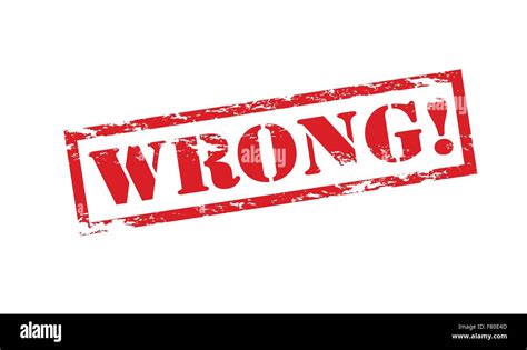 Wrong Mistaken Stock Vector Images Alamy