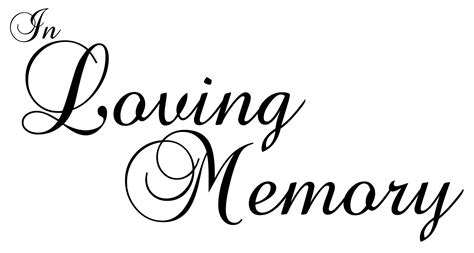 Free In Loving Memory Decal Templates