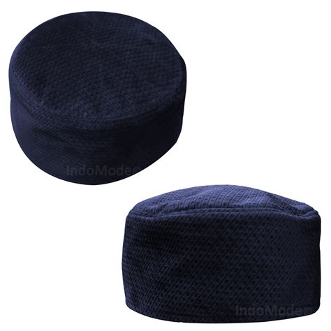 TheKufi® Dark Blue Smooth Velvet Semi-rigid Kufi Hat Turkish | Etsy