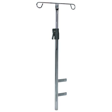 Detecto Caip Adjustable Chrome Iv Pole For Rescue And Whisper Series Carts