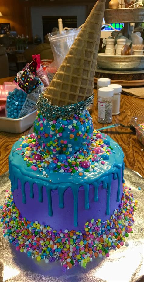 Ice Cream Cone Birthday Cake Birthday Cake Cake Ice Cream Cone