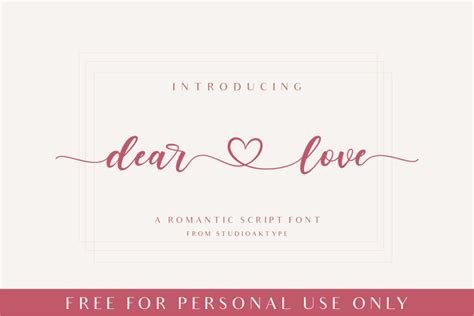 Dear Love Font Studioaktype Fontspace