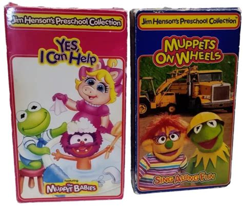 Jim Henson Vhs Muppets On Wheels And Yes I Can Help Muppet Babies