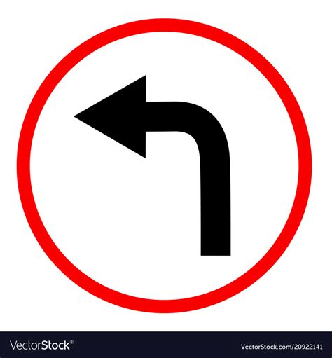 Turn Right Sign On White Background Right Vector Image
