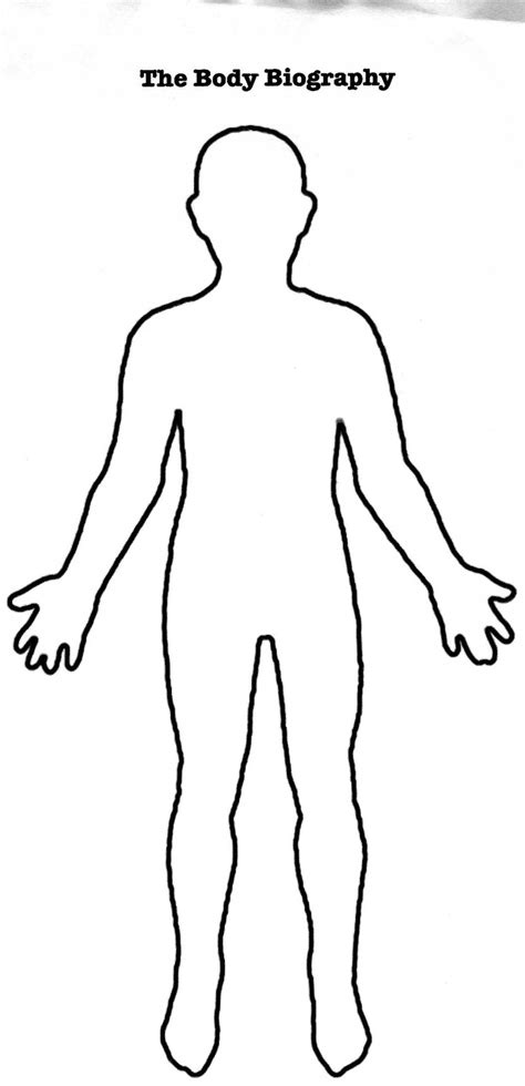 Outline Of Person For Kids