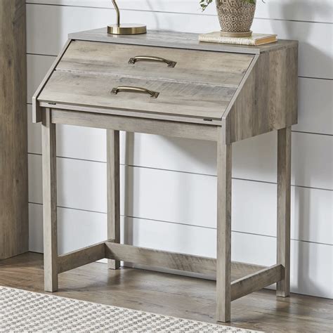 Buy Better Homes And Gardens Modern Farmhouse Secretary Desk Rustic Gray