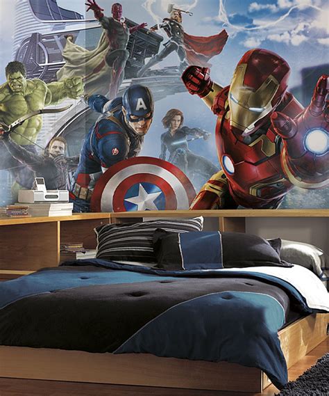 Create an exciting new look for any kid's room with this avengers zoomie kids team reversible comforter set. Loving this Avengers 2: Age of Ultron Wall Decal on # ...