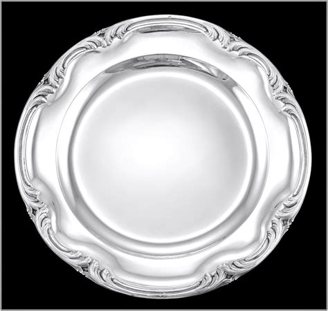 Proantic Odiot Plat Rond En Argent Massif De Style Louis Xv Diam