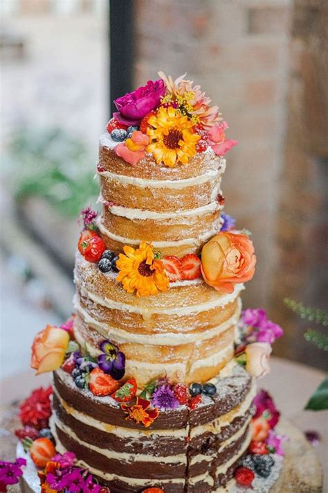 Wedding Ideas By Colour Bright Wedding Flowers Creative Cakes Chwv Colorful Wedding Cakes
