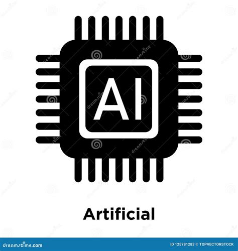 Artificial Intelligence Icon Vector Isolated On White Background Stock