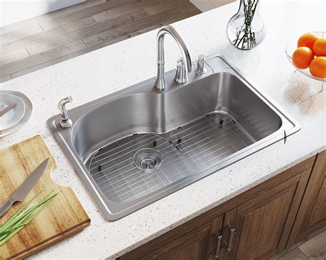 T346 Offset Single Bowl Topmount Stainless Steel Sink Stainless Steel