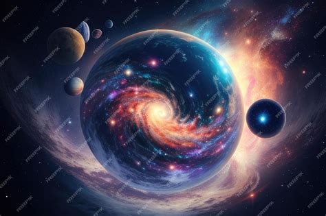 Premium Ai Image Planets Stars And Galaxies In Outer Space Showing The Beauty Of Space Exploration