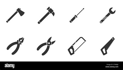 Tools Icon Set Flat Vector Illustration Stock Vector Image And Art Alamy