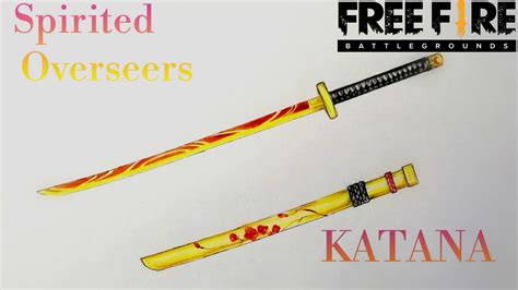 How To Draw Katana Katana Spirited Overseers Garena Free Fire
