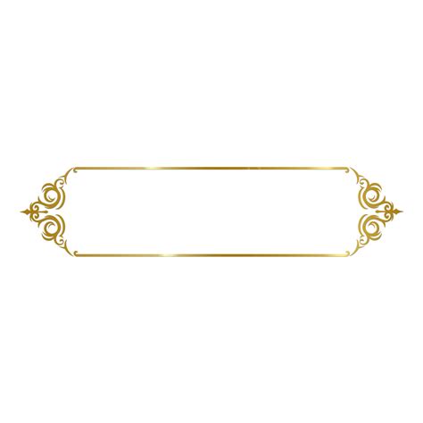 Gold Text Frame Border Floral Ornament Text Border Text Ornament Png