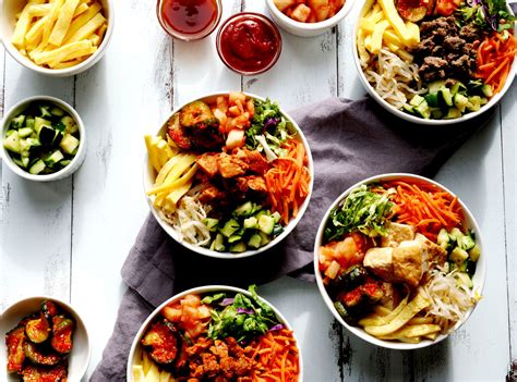 The rice cakes are cut into. Gluten Free Marinated Chicken Bibimbap Bar by Chef Peter ...