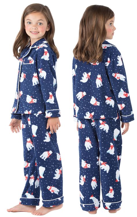 Polar Bear Fleece Girls Pajamas In Girls Pajamas And Onesies Size 6 14