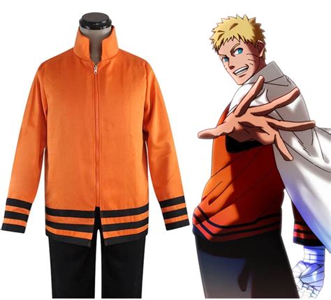 Anime Naruto Uzumaki 7th Hokage Uniform Cosplay Costume Seventh Hokage