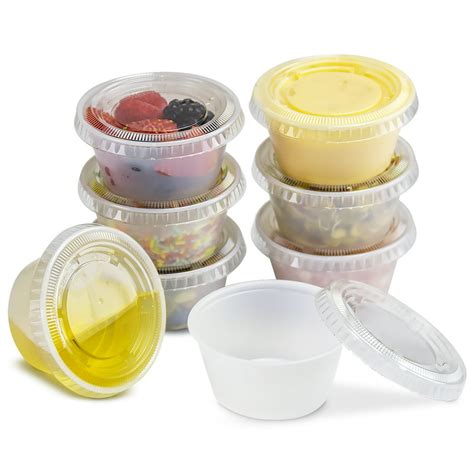 325 Oz Plastic Portion Cup With Clear Lids Disposable Jello Shots